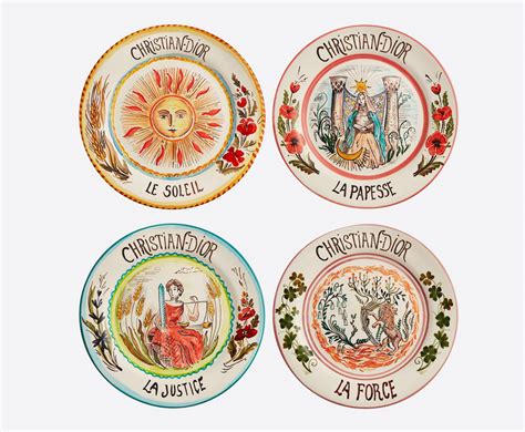 christian dior tarot plates